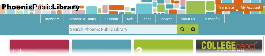 College Depot at Phoenix Public Library
